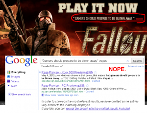 Fallout: New Vegas and Rage are basically the same thing anyway
