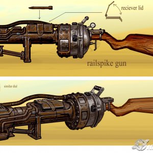 Railspike gun concept art