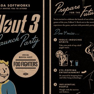 Fallout 3 launch party invitation