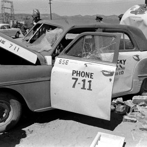 Loomis Dean photos taken after Yucca Flats nuclear test