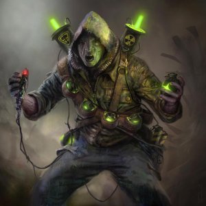 Wasteland 2 concept art - suicidal nuke dude