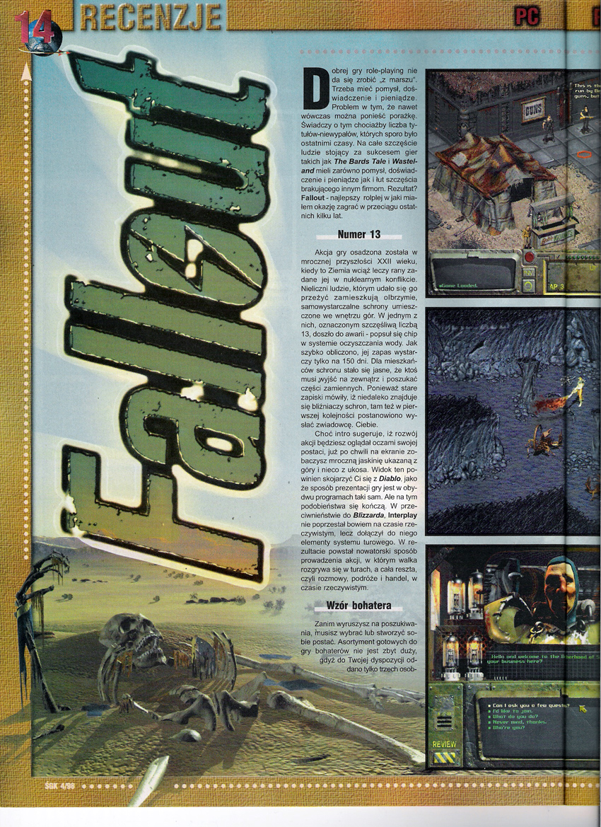 &#346;wiat Gier Komputerowych Fallout cover PL (1997)