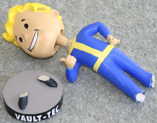 Broken Vault Boy Bobblehead