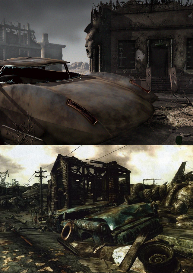 Car/architecture comparison for Fallout 3 | No Mutants Allowed