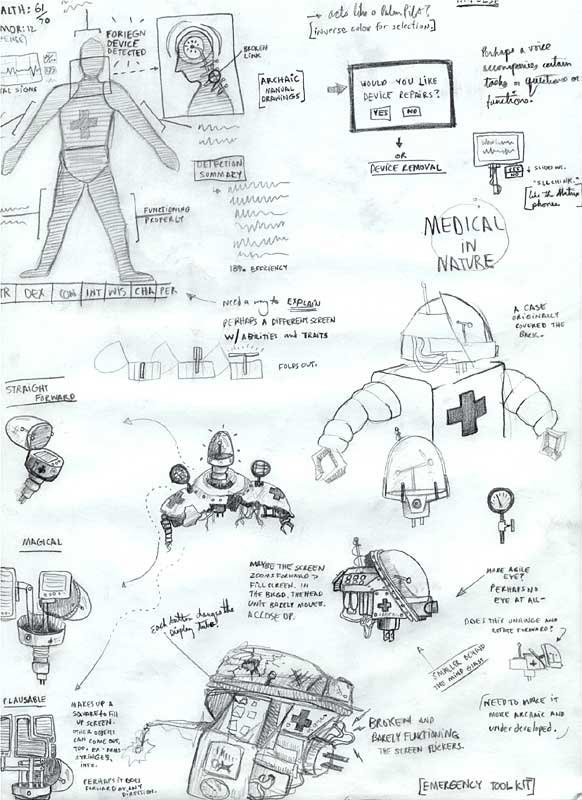 Early BioBuddy Concept Art