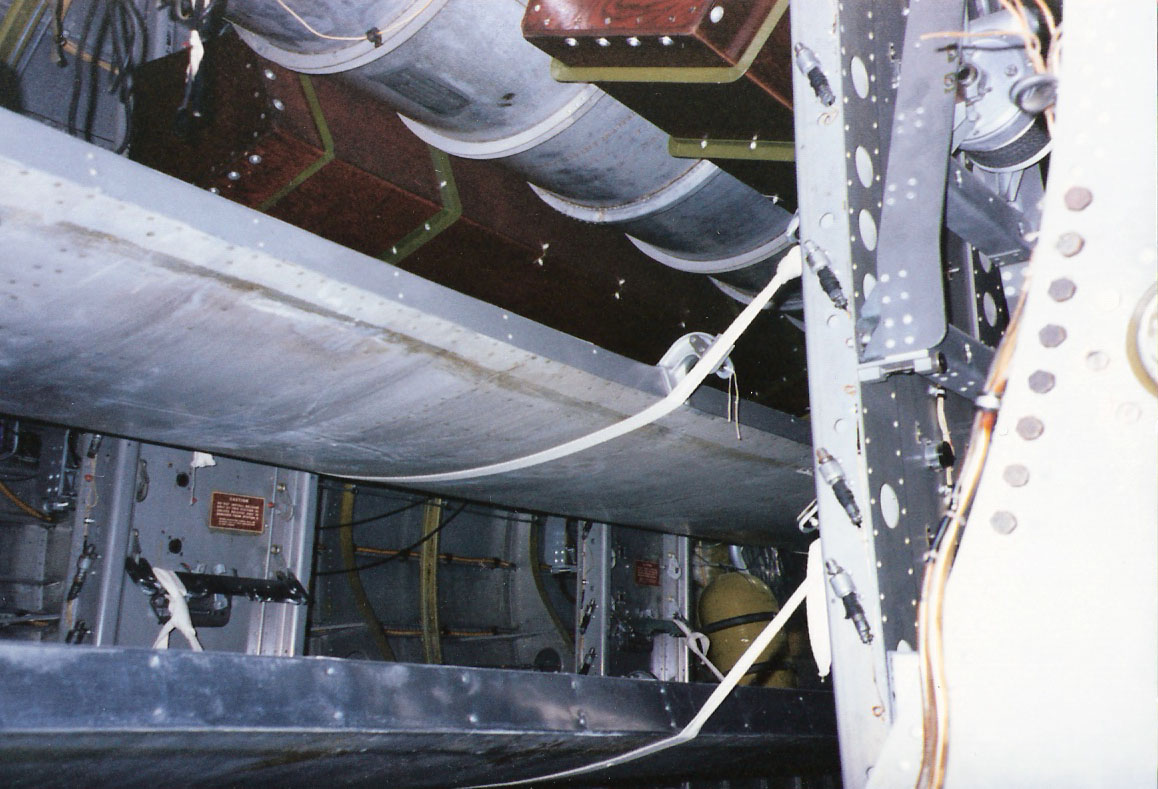 Enola Gay, Bomb Bay from below looking aft