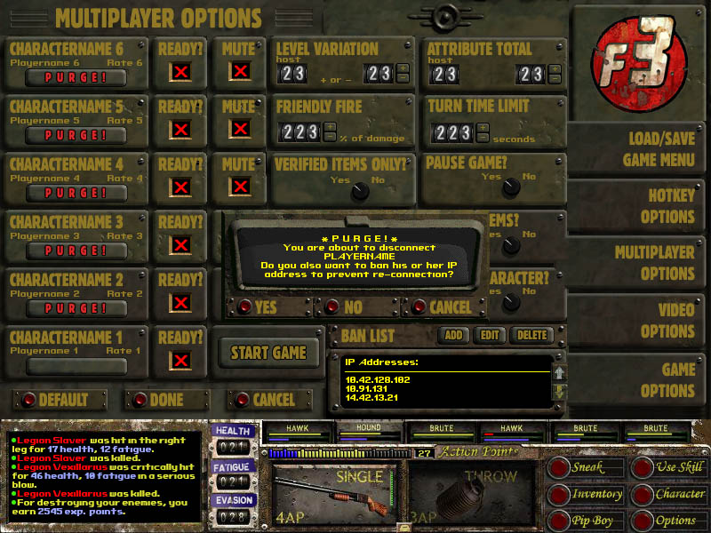 Fallout 3 Multiplayer Menu