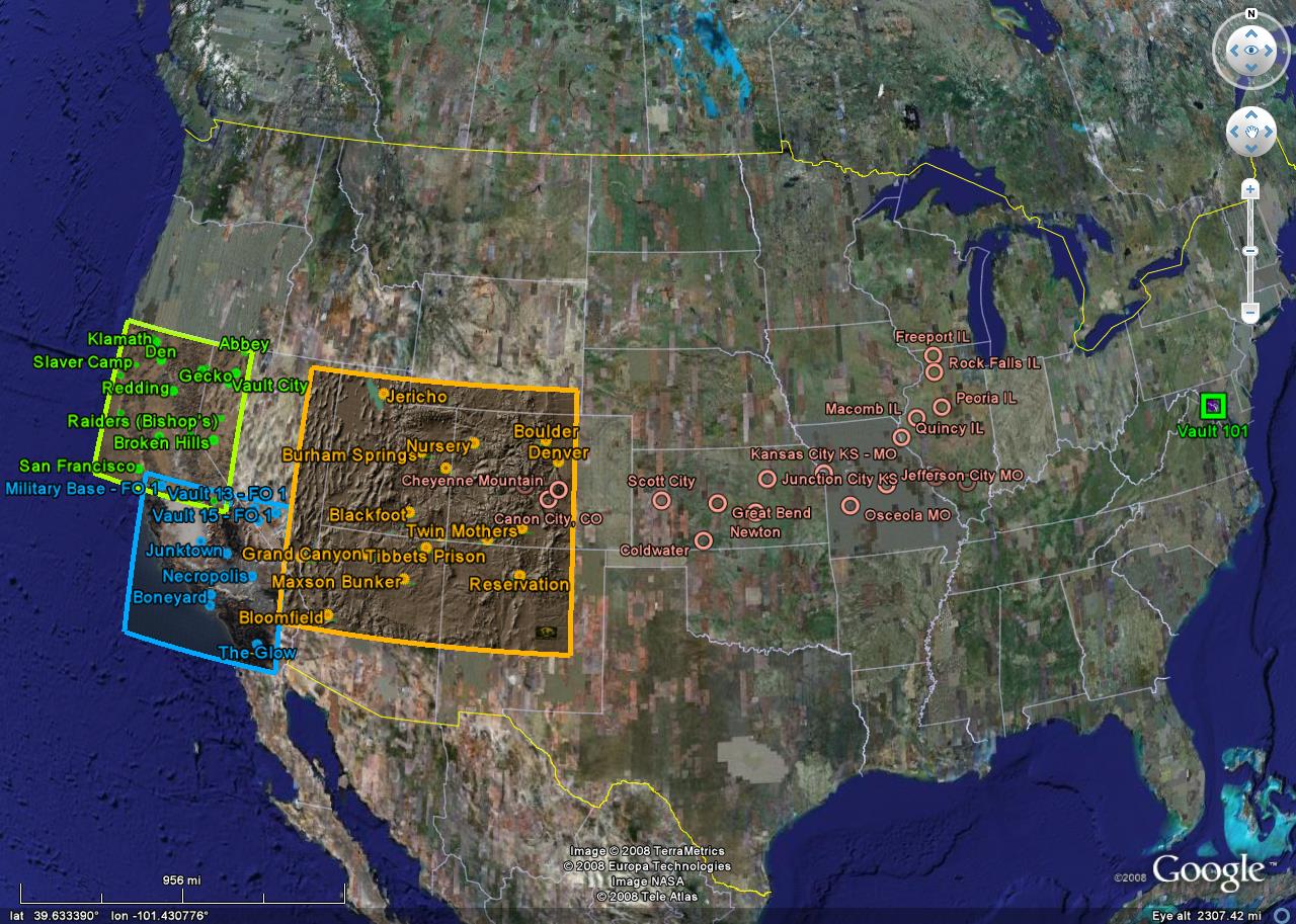 Fallout Atlas for Google Earth - Nationwide