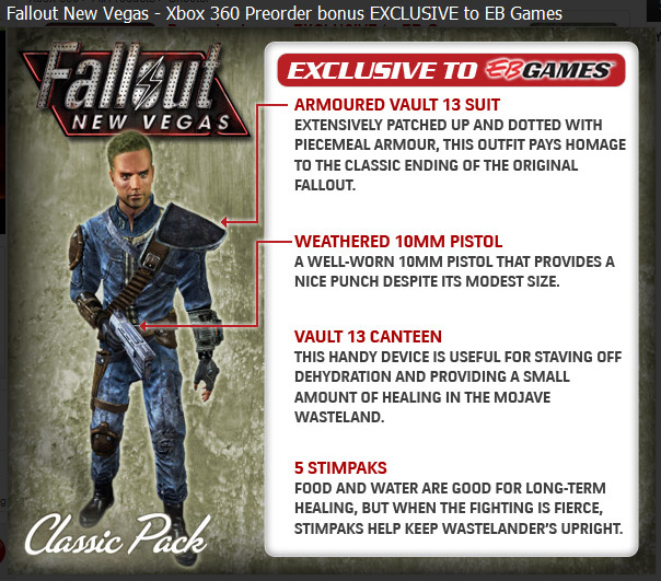 Fallout New Vegas Classic Pack