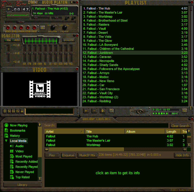 Fallout Winamp skin