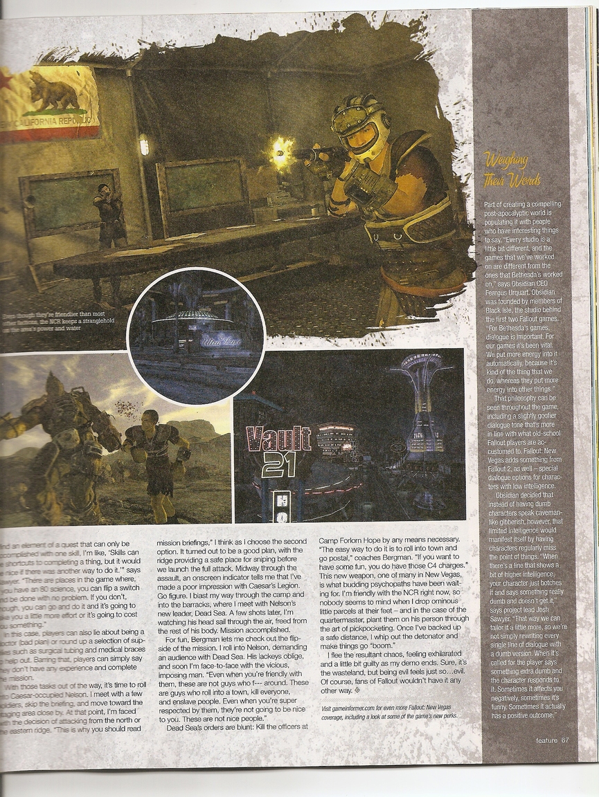 Game Informer Fallout: New Vegas preview