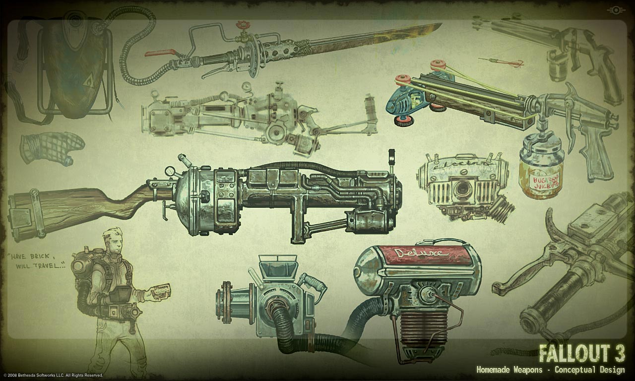 Homemade weapons concept art