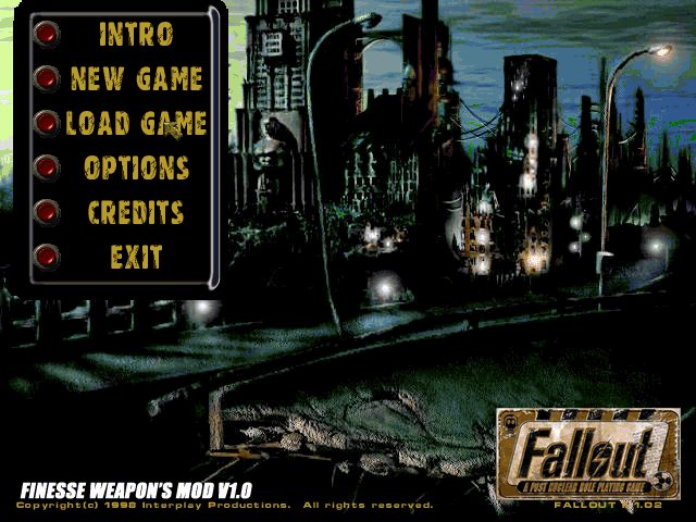 Main Menu screen