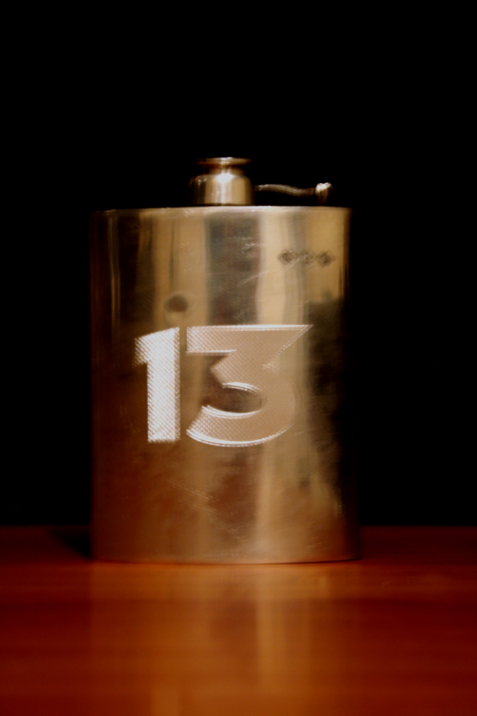 My V13 whiskey flask