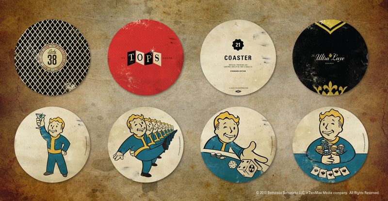 New Vegas pre-order coasters