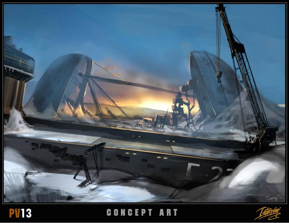 Project V13 Concept Art - Frozen Shipyard