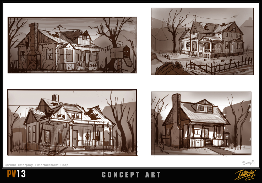 Project V13 Concept Art - House Sketches