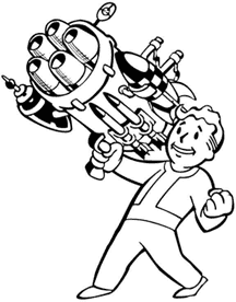 Vault Boy with a Big Gun