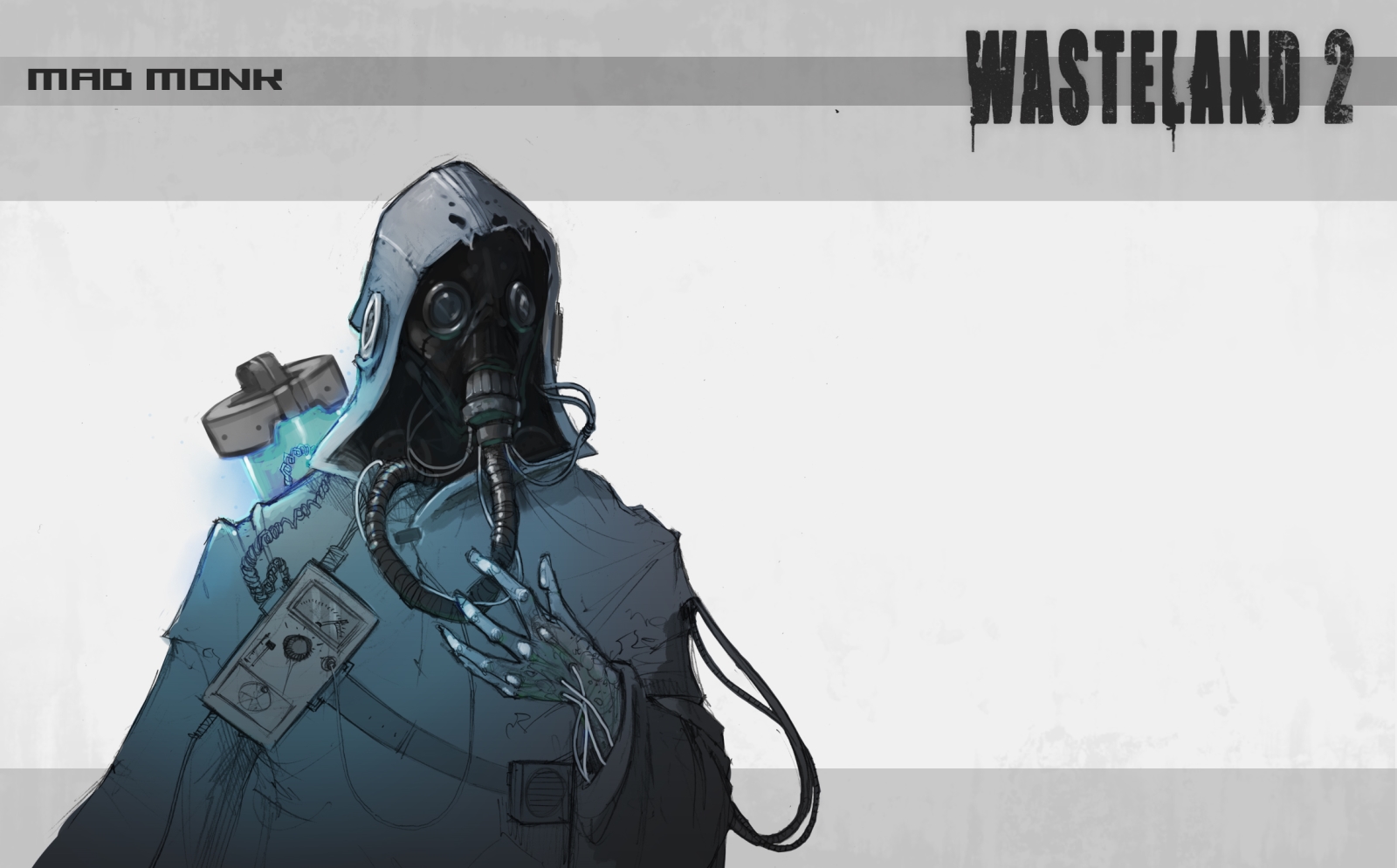 Wasteland 2 concept sketch - Mad Monk